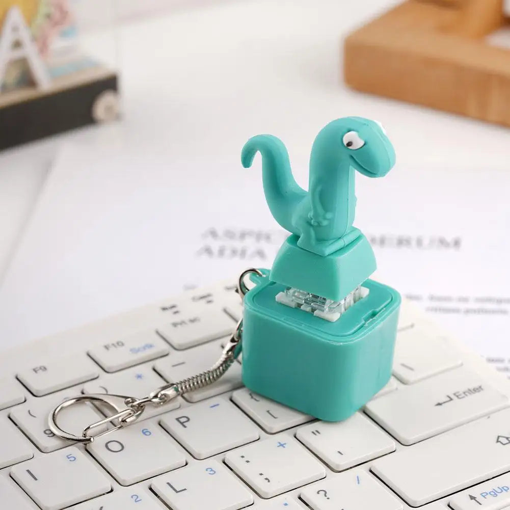 Lizard Button Keychain Sound Colorful Lights Portable Stress Reliever Qme