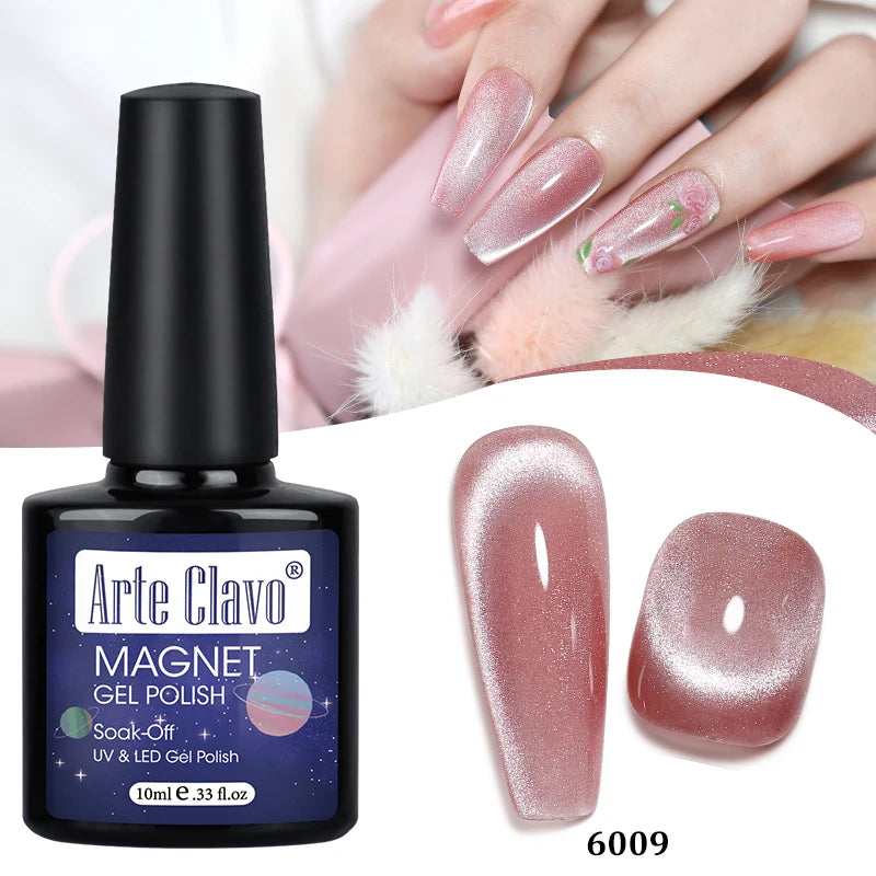 Arte Clavo Shining Transparent Cat Eye Magnetic Gel Unicorn Auroras Qme