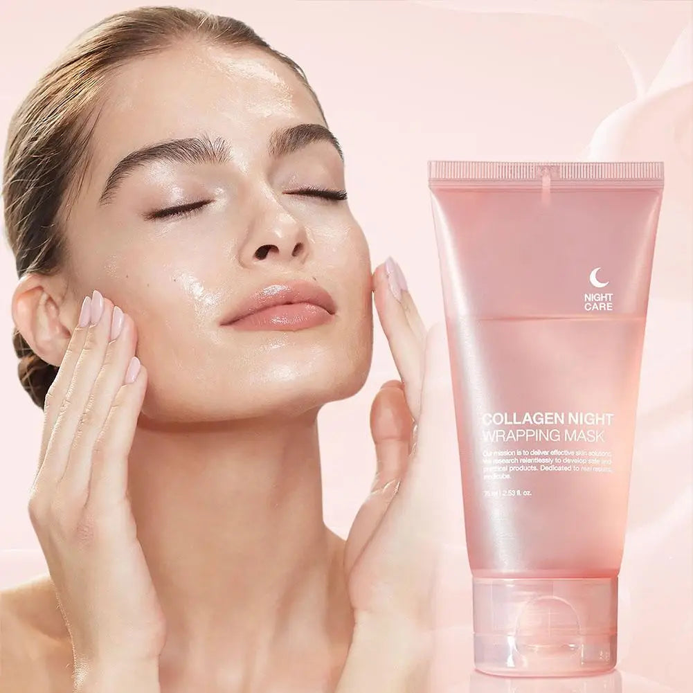 Hydrolyzed Collagen Overnight Facial Mask Wrapping Peel-off Hydrating Qme