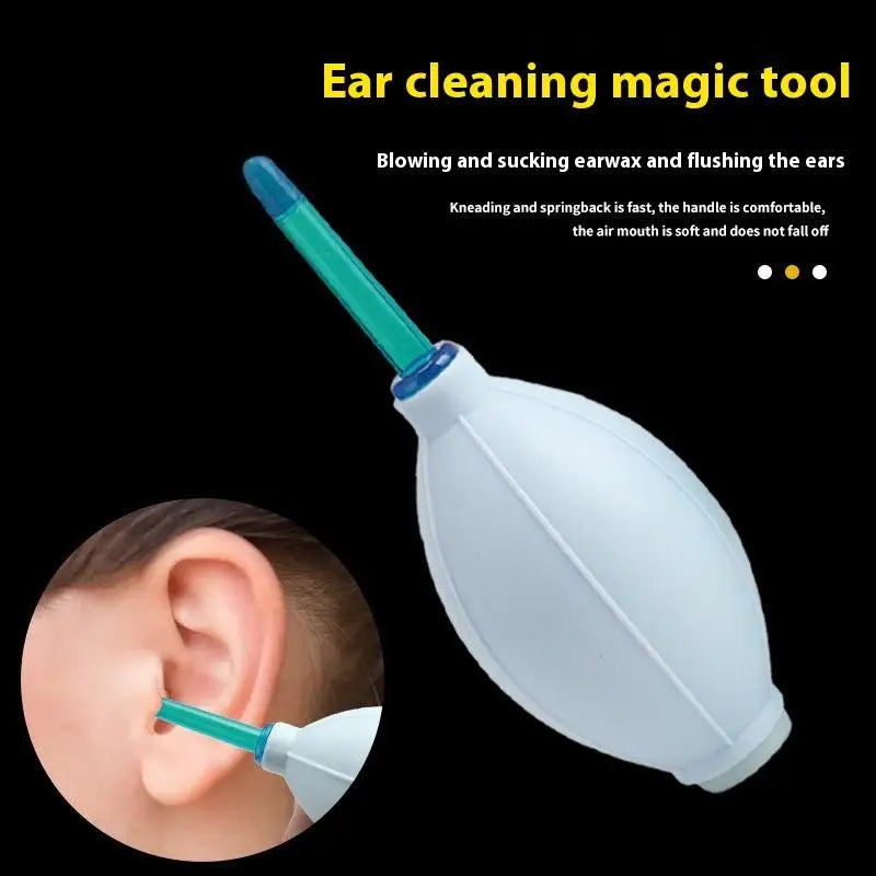 Single Handed Ear Suction Bulb Wax Removal Cleaning Syringe Rubber Qme