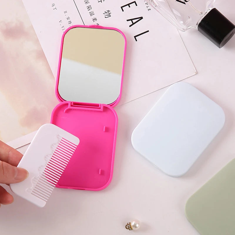 Comb Girl Makeup Tools Vanity Miror Small Mirror Solid Fashion Qme