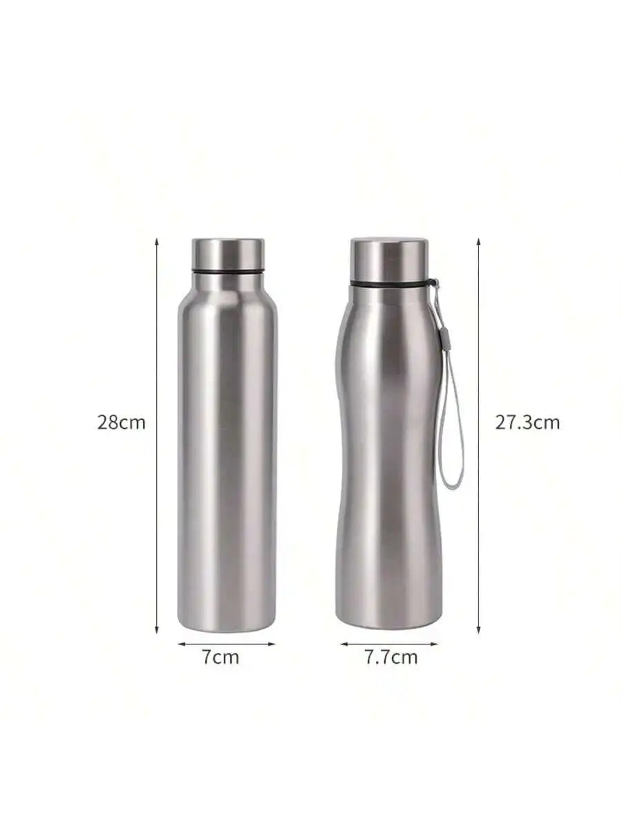 Stainless Steel Sport Water Bottle Single-layer Rugged Cup Metal Qme