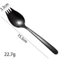 Household Salad Spoon Fruit Fork Soup Portable Cutlery Stainless Qme A5