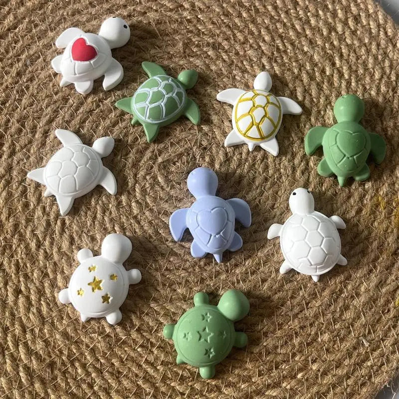 Four Turtles Plaster Silicone Molds DIY Heart Star Texture Shell Qme