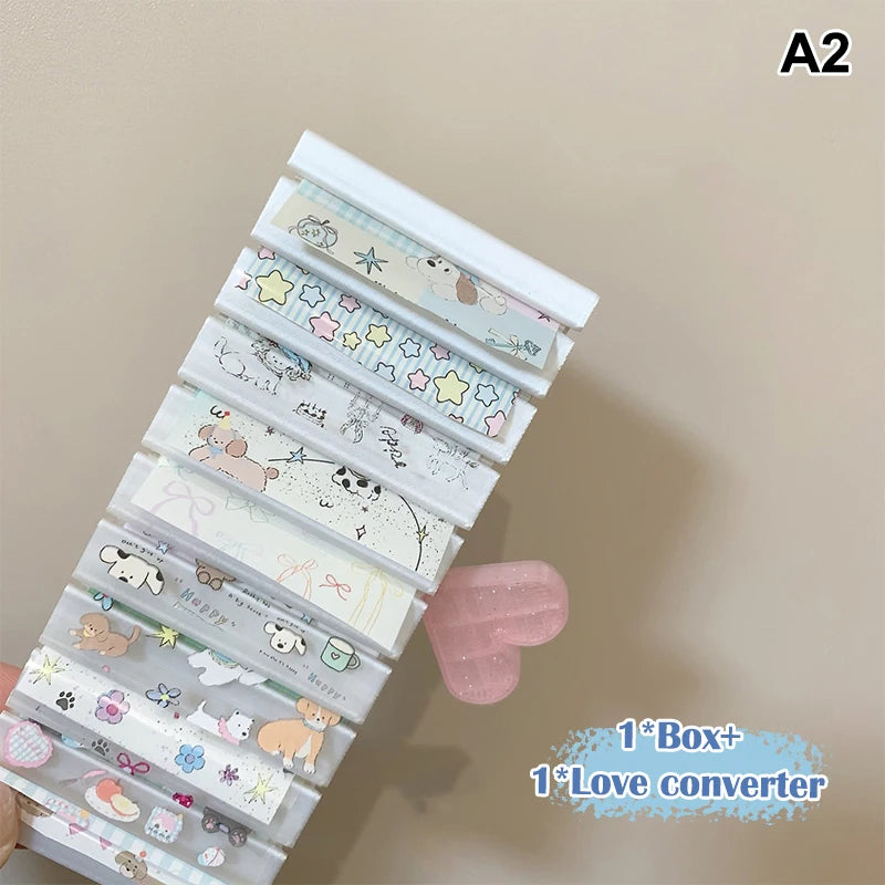 Portable Cartoon Nail Art Sticker Transfer Paper Storage Box Display Qme A2