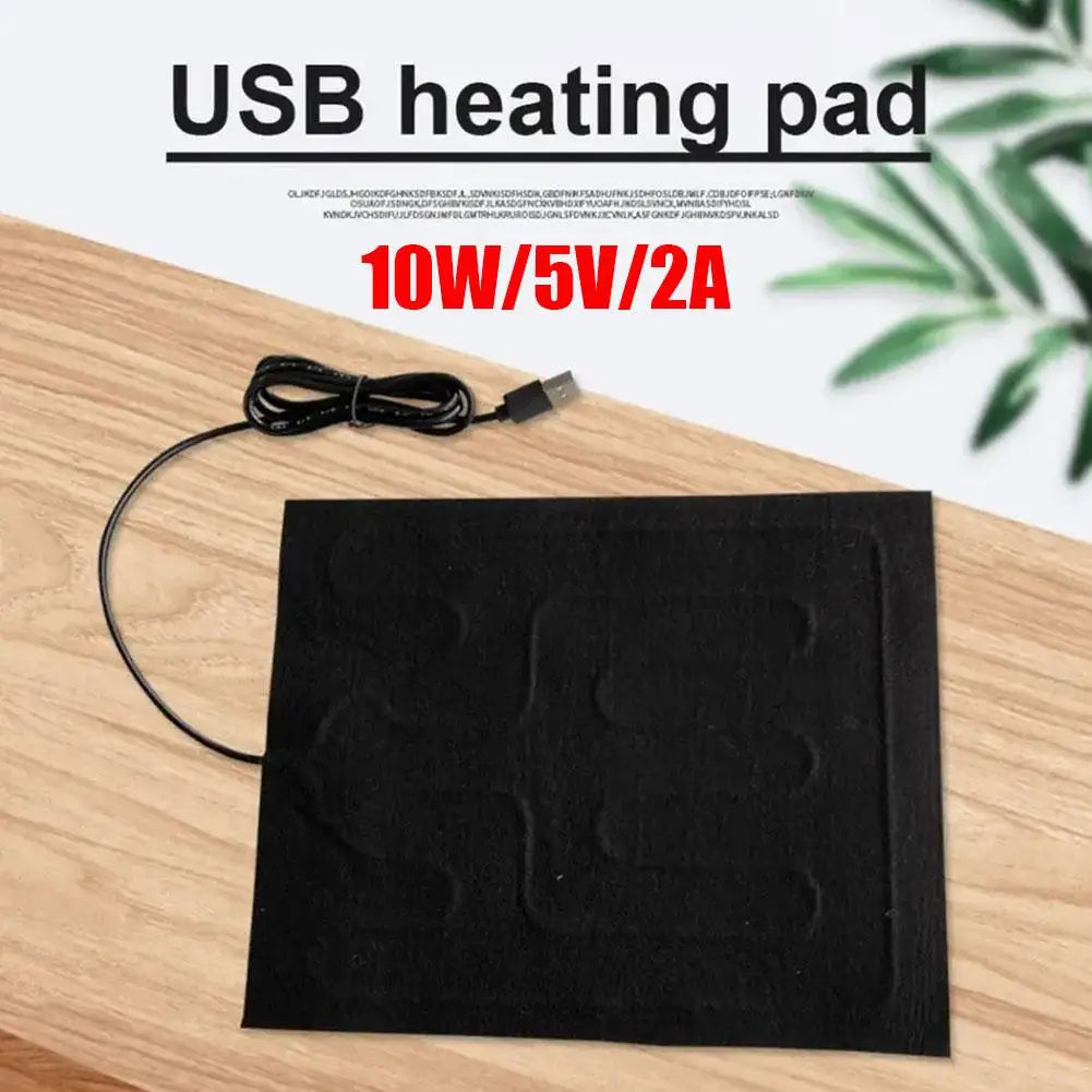 NEW USB Seat Cushion Heater USB Heating Film Warm Folding Heated Sheet Car Seat Mat Cushion Pet Reptile Winter Warm Pads Qme