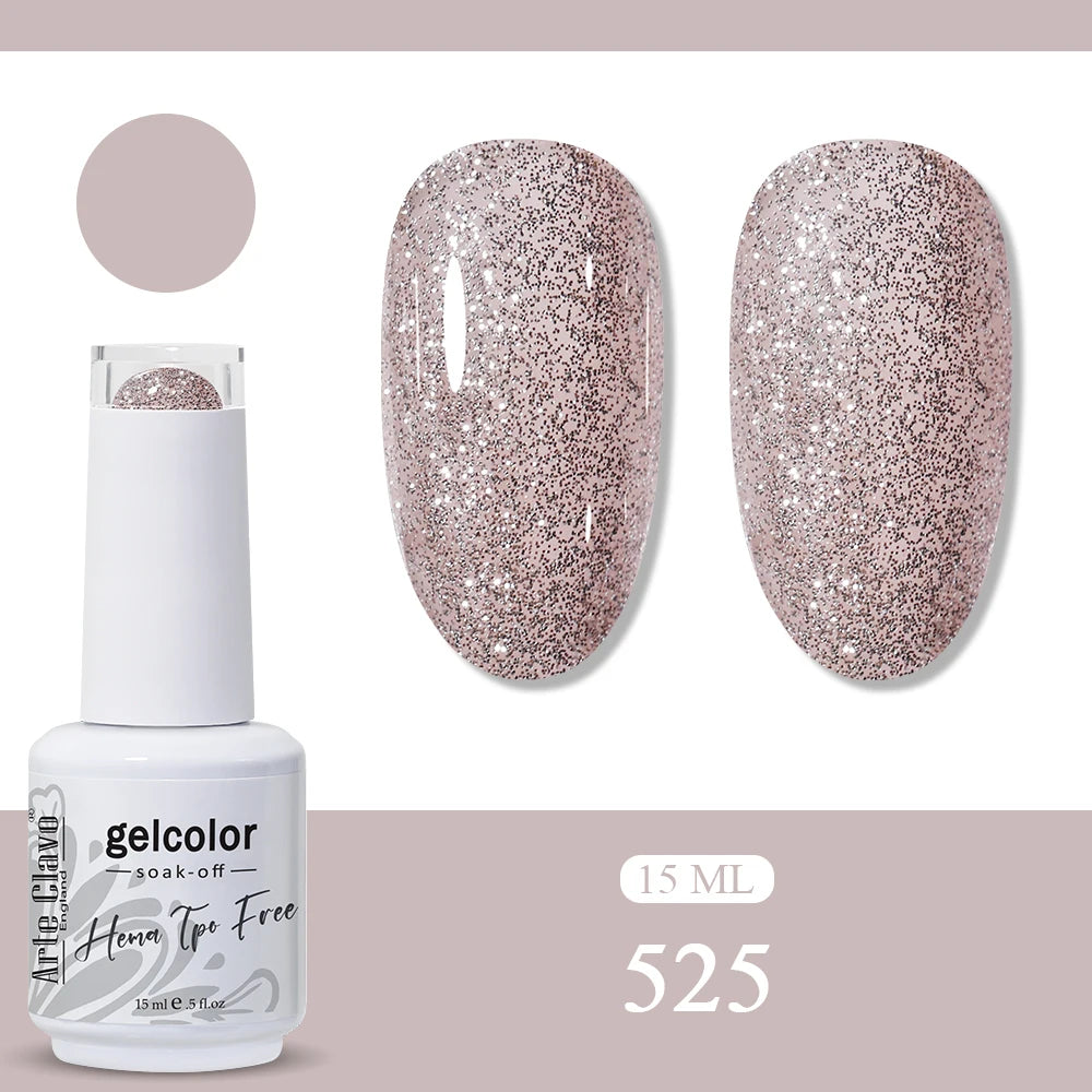 Arte Clavo Rainbow Gel Nail Polish Semi Permanent Art UV LED Lamp Qme 525
