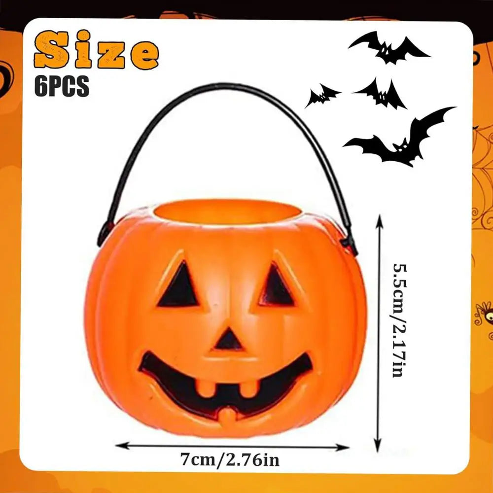 Halloween Candy Bucket 6 Ghost Holder Jack O Lantern Storage Jars Qme Orange China Mainland