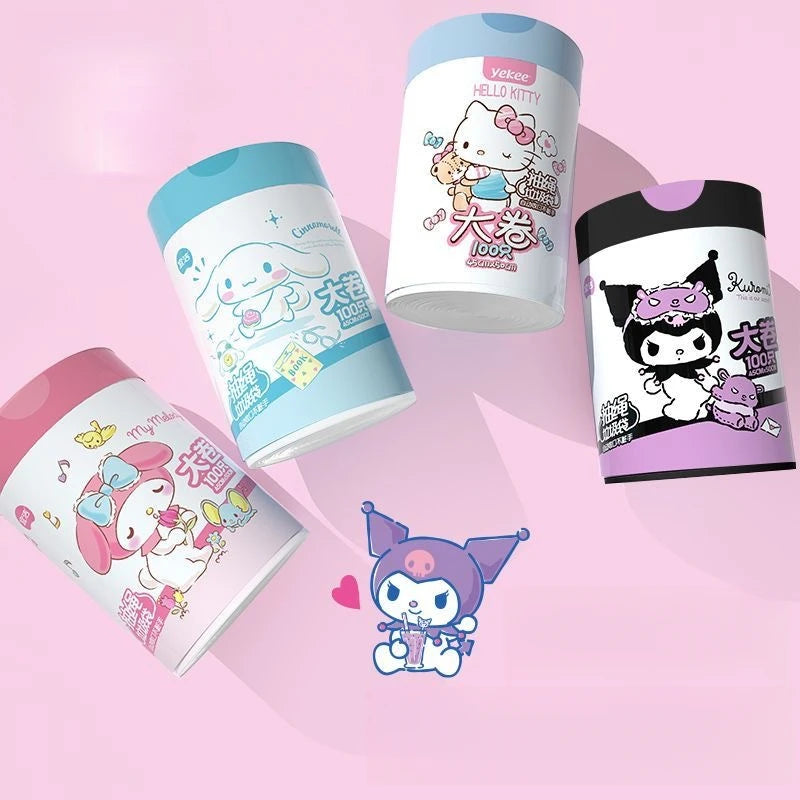 Hello Kitty Kuromi Drawstring Household Trash Bags Heavy-duty Qme