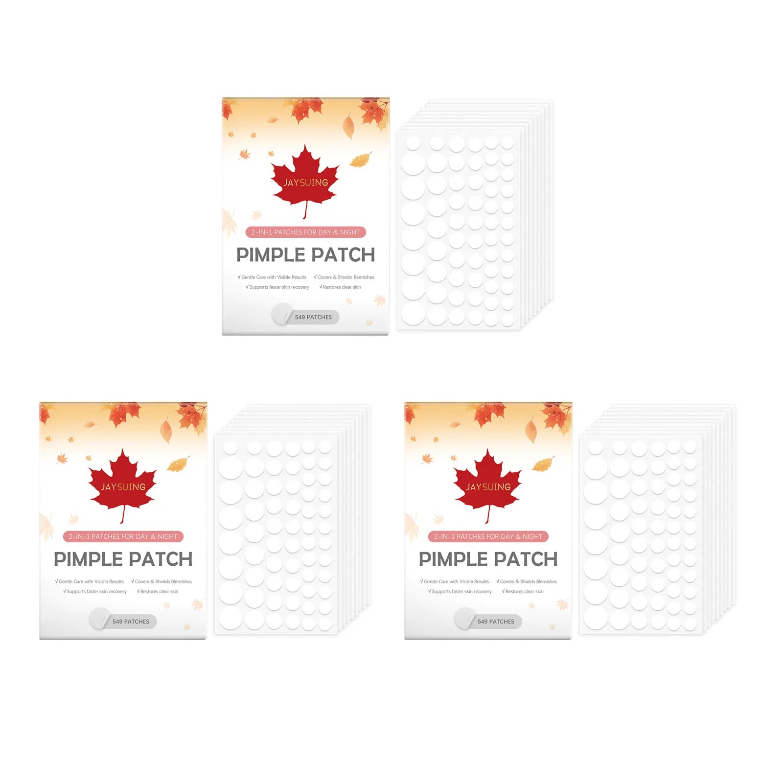 Pimple Patches Improves Facial Blemishes Effectively Remove Acne Pimples Covering Heals Skin Waterproof Invisible Acne Stickers Qme 3 X 549pcs Boxed