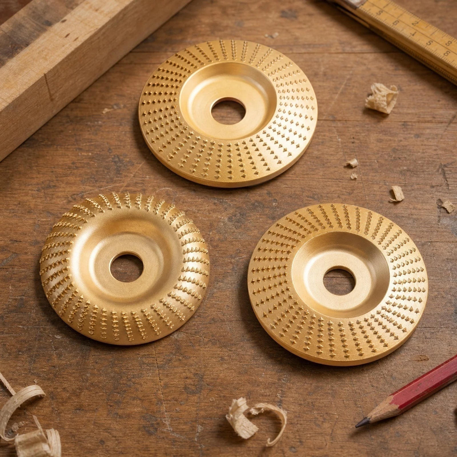 3Pcs Angle Grinder Polishing Pads Tungsten Carbide Grinding Wheel for Material Removal Wood sanding Shaping Carving and Cutting Qme