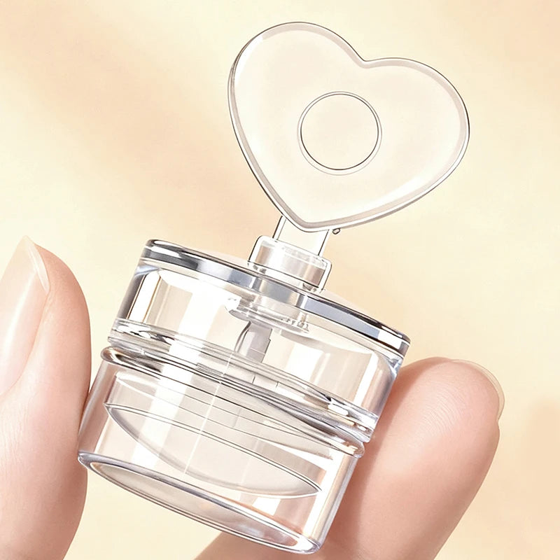 Transparent Nail Stamper Scraper Heart Flowers Shaped Jelly Silicone Qme