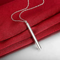 Trending 925 Sterling Silver Pretty Geometry Pendant Necklace for Women Charms Gifts Party Fashion Brands Jewelry Qme Silver 60cm