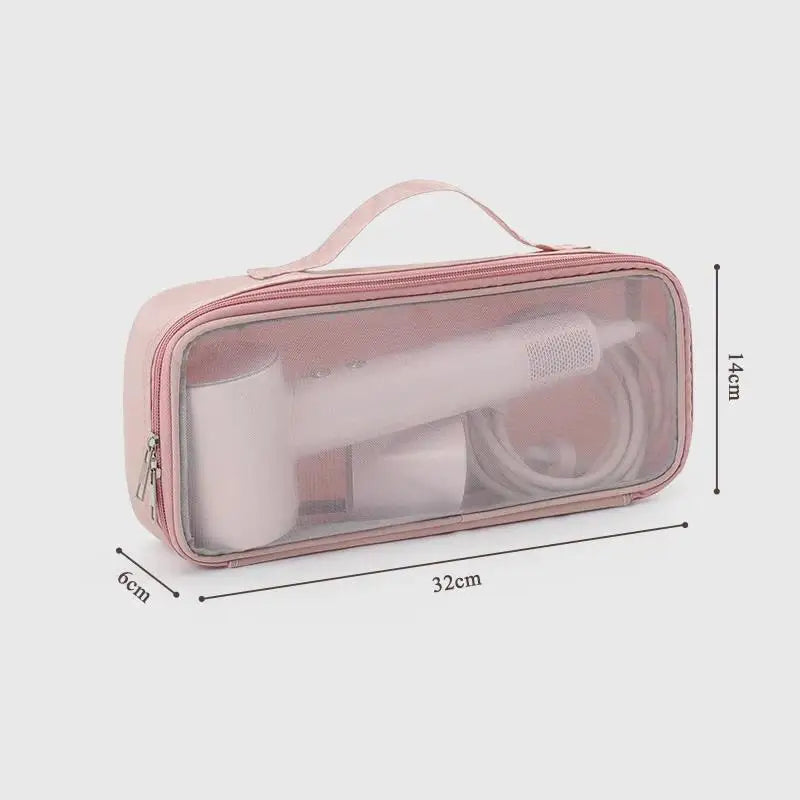 Straightener Storage Case Clear Window Bag Portable Travel Hair Dryer Qme A