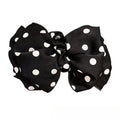 Polka Dot Bubble Hairpin Retro Fashionable Satin Spring Clip Korean Qme black