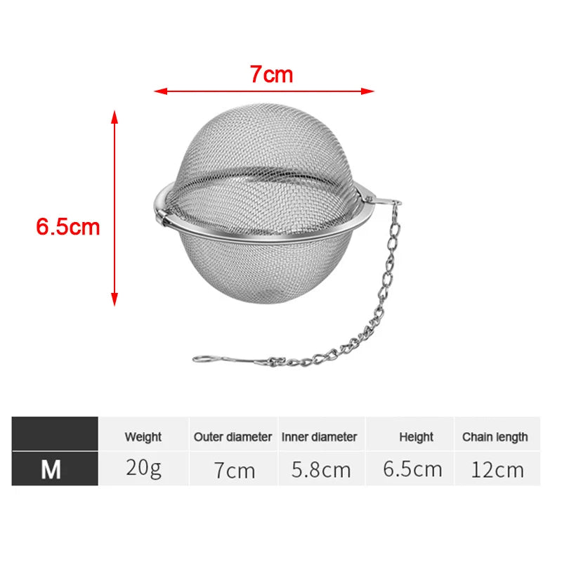 Stainless Tea Infuser Sphere Locking Spice Tea Ball Strainer MeshTea Filter Tool. Qme M