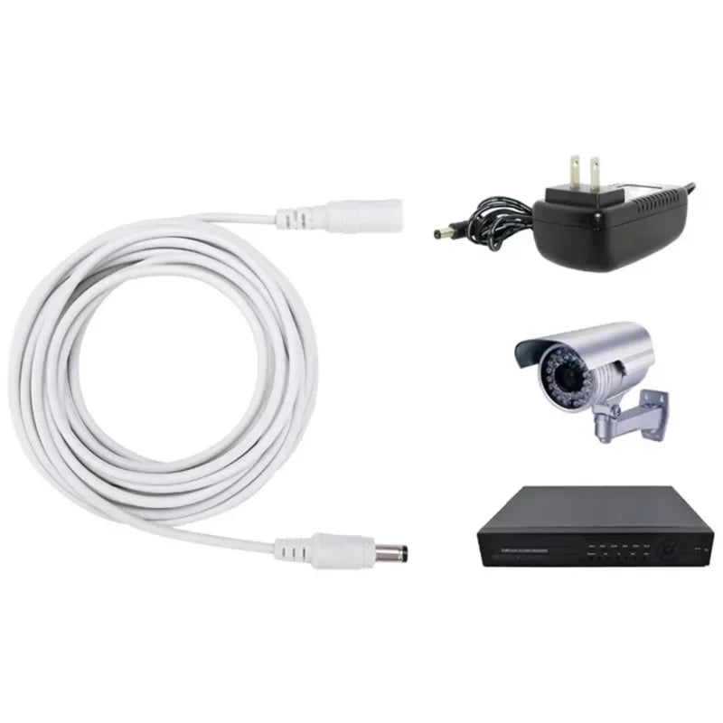 3pcs DC 12V Power Adapter Extension Cable 2M DC Male Female Connector Power Extend Cord For CCTV Security Camera Qme