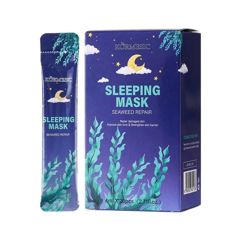 Seaweed Facial Sleeping Mask Individual Face Mud Hyaluronate Pore Qme B