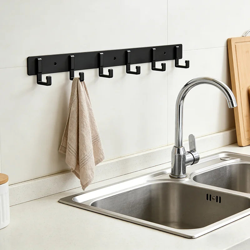 Moisture Isolation Aluminum Alloy Wall Hook Easy Clean Design for Laundry Room Cleaning Tool and Sundry Wall Hanging Arrangement Qme