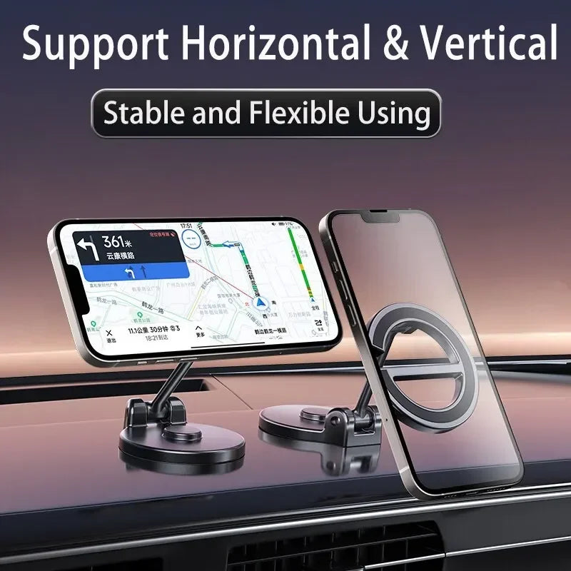 1080 Rotate Magnetic Car Phone Holder Stand Magnet Car Mount Support GPS Mobile Bracket in Car For Macsafe iPhone Samsung Xiaomi Qme