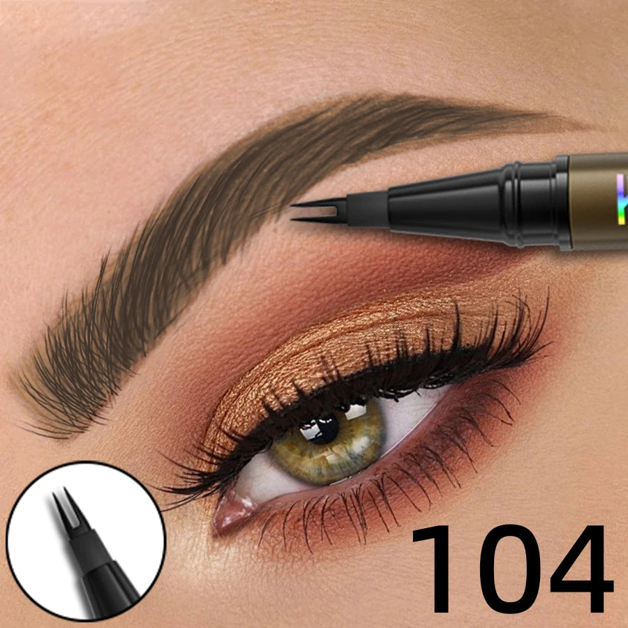 8 Colors 2 Fork Microblading Eyebrow Pen Waterproof Liquid Eye Qme 104