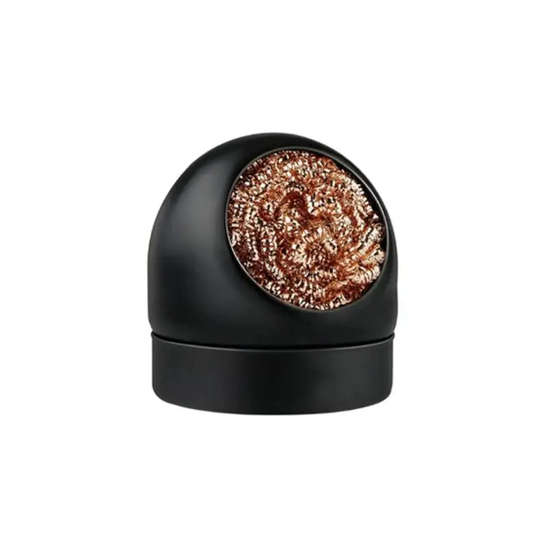 Soldering Iron Tip Cleaning Ball With Copper Coil Sturdy Holder No Water Needed For DIY Electronics Repair Projects Qme Black