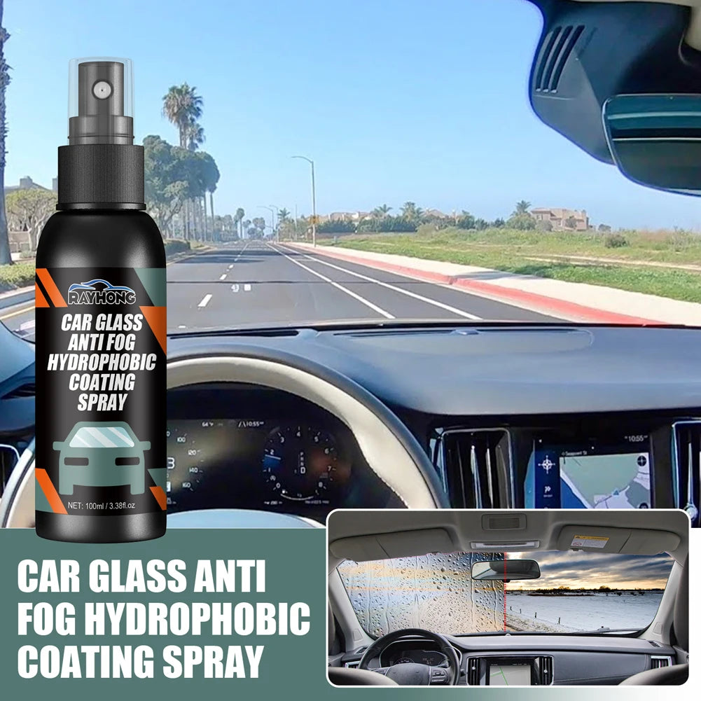 100/200ML Anti-fog Windshield Treatment Spray Anti Rain Coating Windshield Mirror Repellent Car Glass Spray Auto Accessories Qme