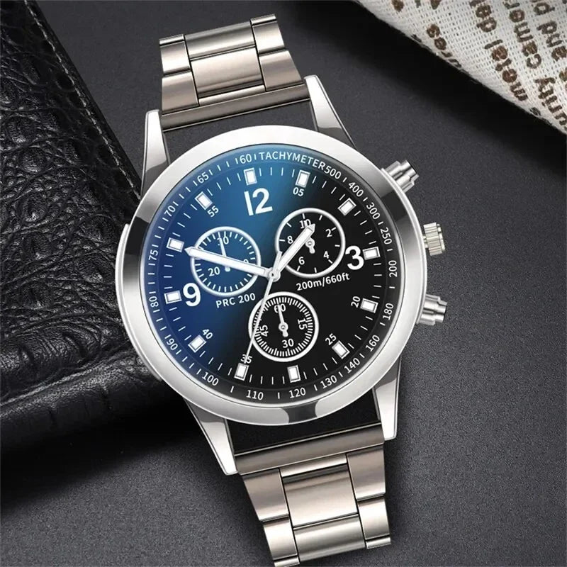 Fashion Men Luxury Watches Mens Business Stainless Steel Casual Quartz Watch For Male Wristwatch Relogio Masculino Qme