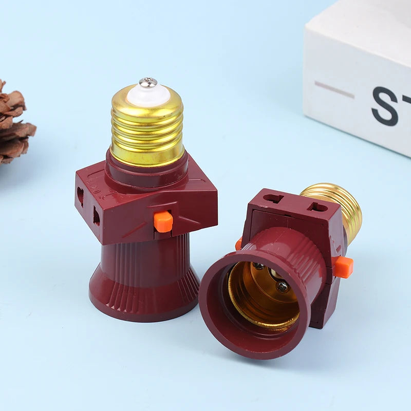 E27 Screw Bulb Holder Convert Switch Lamp Socket LED Adapter Lighting Qme