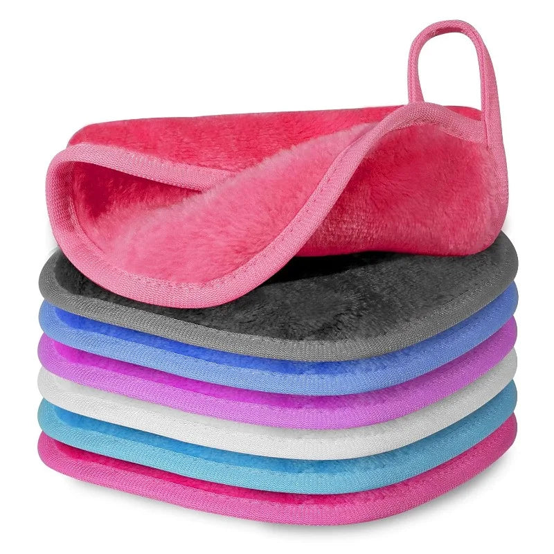 5 Colors Makeup Remover Cloth Towels Face Washcloth Pads Reusable Qme mix5 pcs