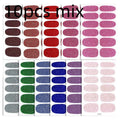 Nail Full Wrap Stickers Nail Glitter Self Adhesive Gel Nail Sticker for Women Home DIY Nail Supplies Manicure Kit Qme 10pcs mix
