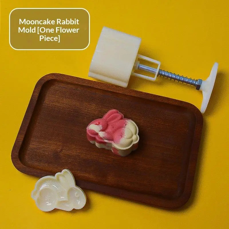 Mooncake Mold Plastic Hand Press Pastry Mung Bean Cake Model Qme 2