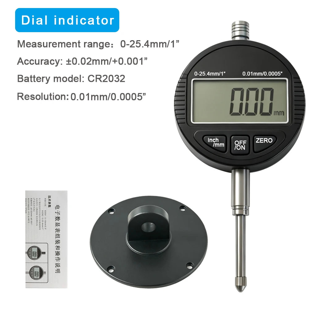 0- 0 5 1 Range Gauge Digital Dial Indicator Precision Tool 005 0005 Qme
