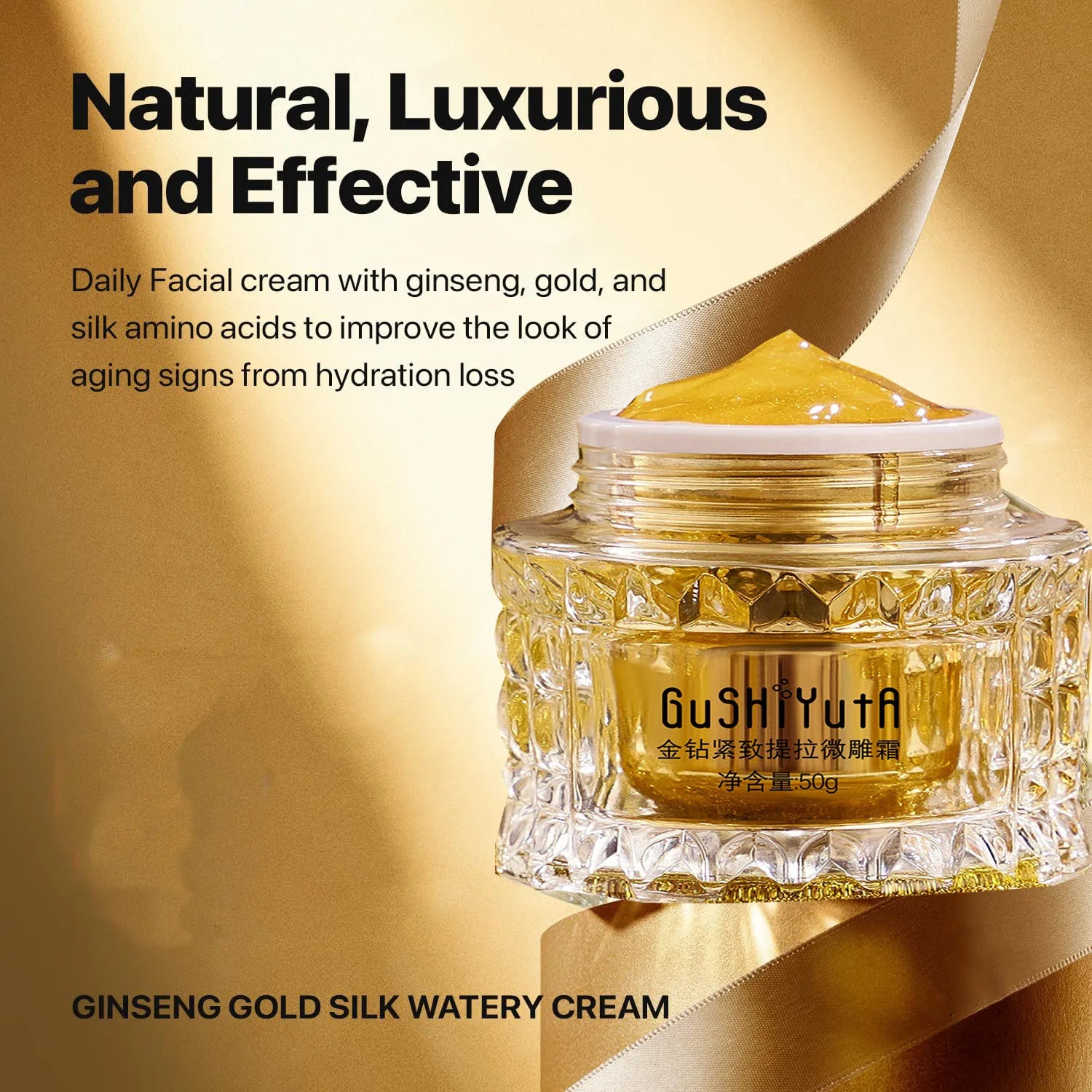 Nature Ginseng Gold Silk Watery Cream Premium Skin Care Anti-aging Qme
