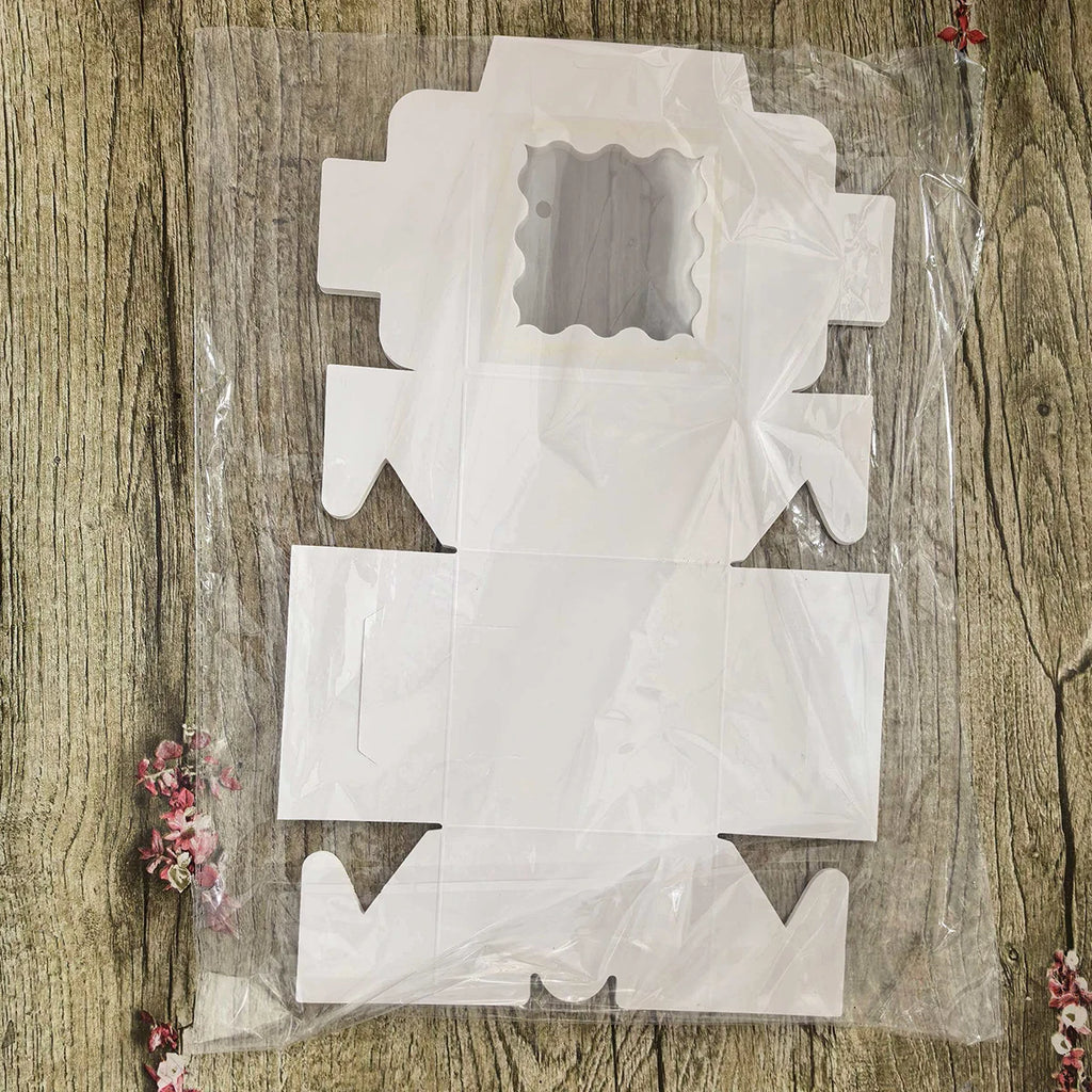 10 Paper Cupcake Packaging Boxes Pastry Cookies Snowflake Pastries Qme