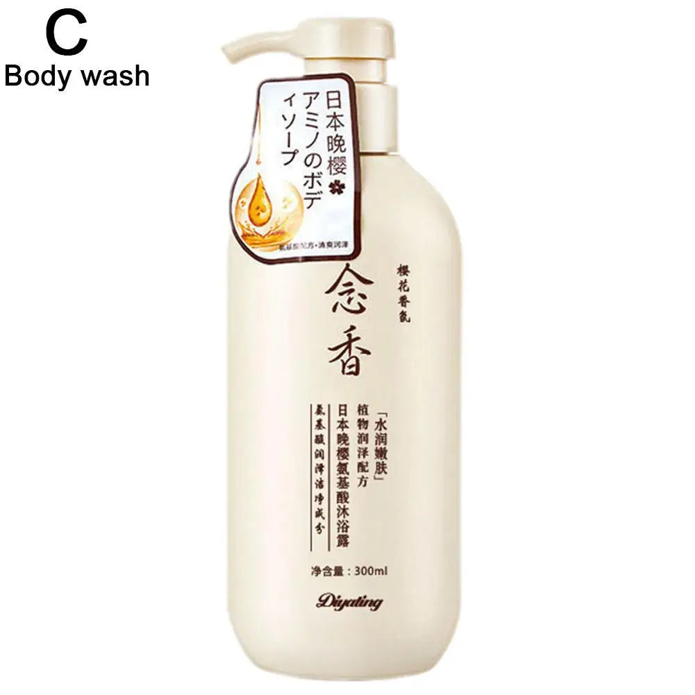 300ML Japanese Shampoo And Conditioner & Body Wash, Amino Acid Fragrant Japanese Shampoo, Japan Evening Shampoo Hair Care Qme shower gel CN