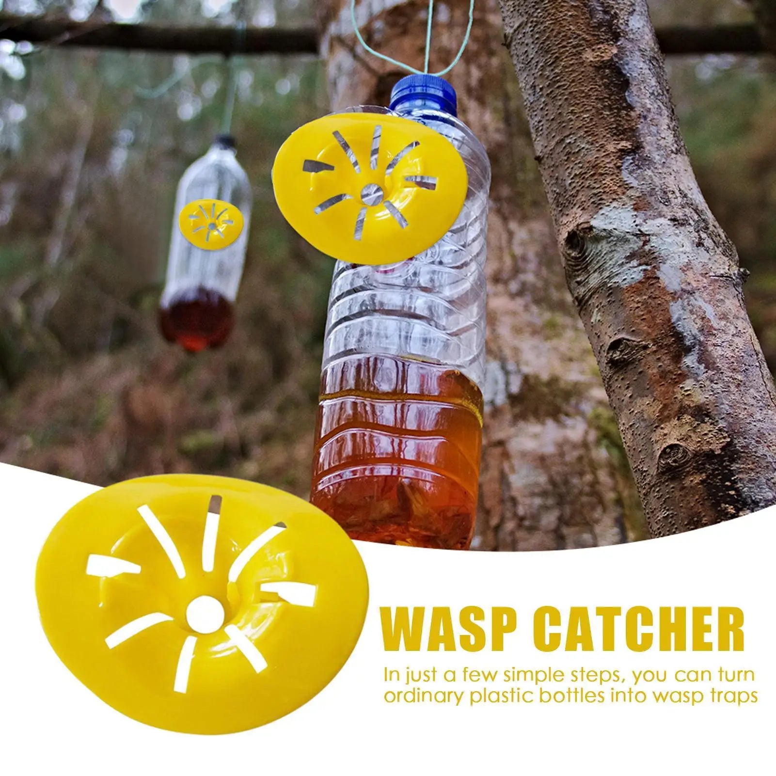 Wasp Traps 10Pcs Flower-Shaped Bee Catcher Reusable Bee Catcher Fly Trap Fly Catcher Hornet Trap Wasp Trap for Garden Indoor Qme
