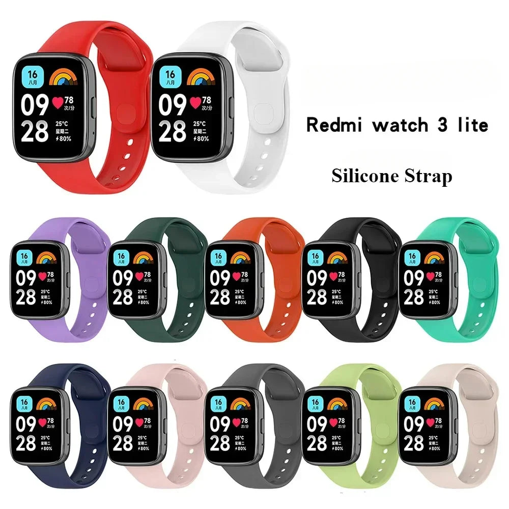 Official same model Silicone Strap For Redmi watch 3 Active Bracelet Wristbands+Protective Cover for Xiaomi Redmi watch 3 band Qme
