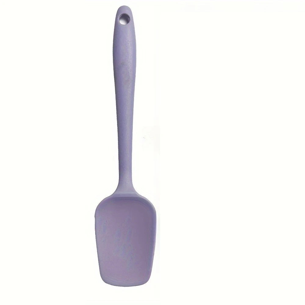 Heat resistant silicone spatula, flexible silicone kitchen cooking and baking appliance, suitable for non stick cookware Qme purple