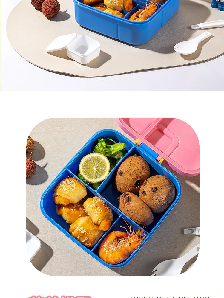 Lunch Box Office Workers Cutlery Individually Sealed Compartments Qme