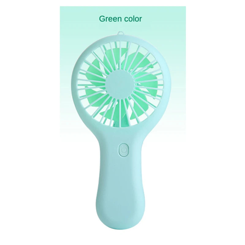 Handheld Mini Fan Portable USB Charging Convenient Creative Small Fans Catapult Pocket Hand-held Fan Qme green