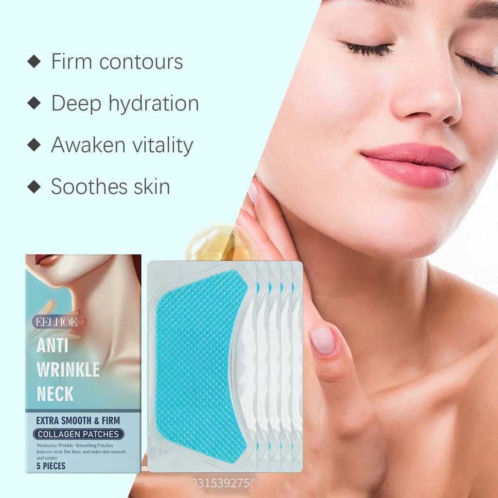 5/10Pcs Collagen Neck Patch Neck Lines Remover Masks Lifting Firming Neck Skin Elastic Moisturizing Skin Care Neck Patch Qme