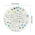 Large DIY Handprint Stepping Stone Kit Family Keepsake Craft Gift for Mothers Day New Mom Gifts and Baby Showers Qme Three Person