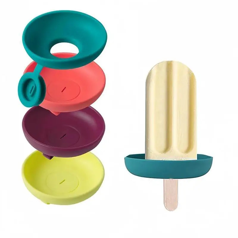 Silicone Popsicle Holder Reusable Anti Drip Ice Cream Sleeve Portable Qme