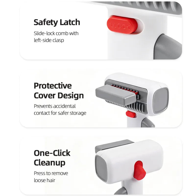 Dual-function Pet Grooming Comb Painless Hair Removal Knot Opening Qme