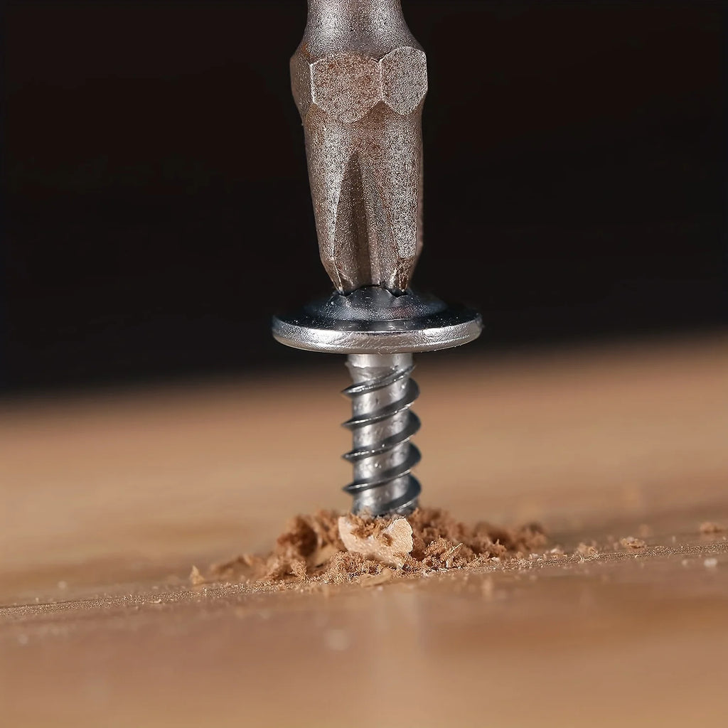 #8 Phillips Truss Head Self Drilling Tek Screw Zinc Oxide Sheet Metal Screws Fast Self Tapping Screws Lath to Metal Studs 100Pcs Qme