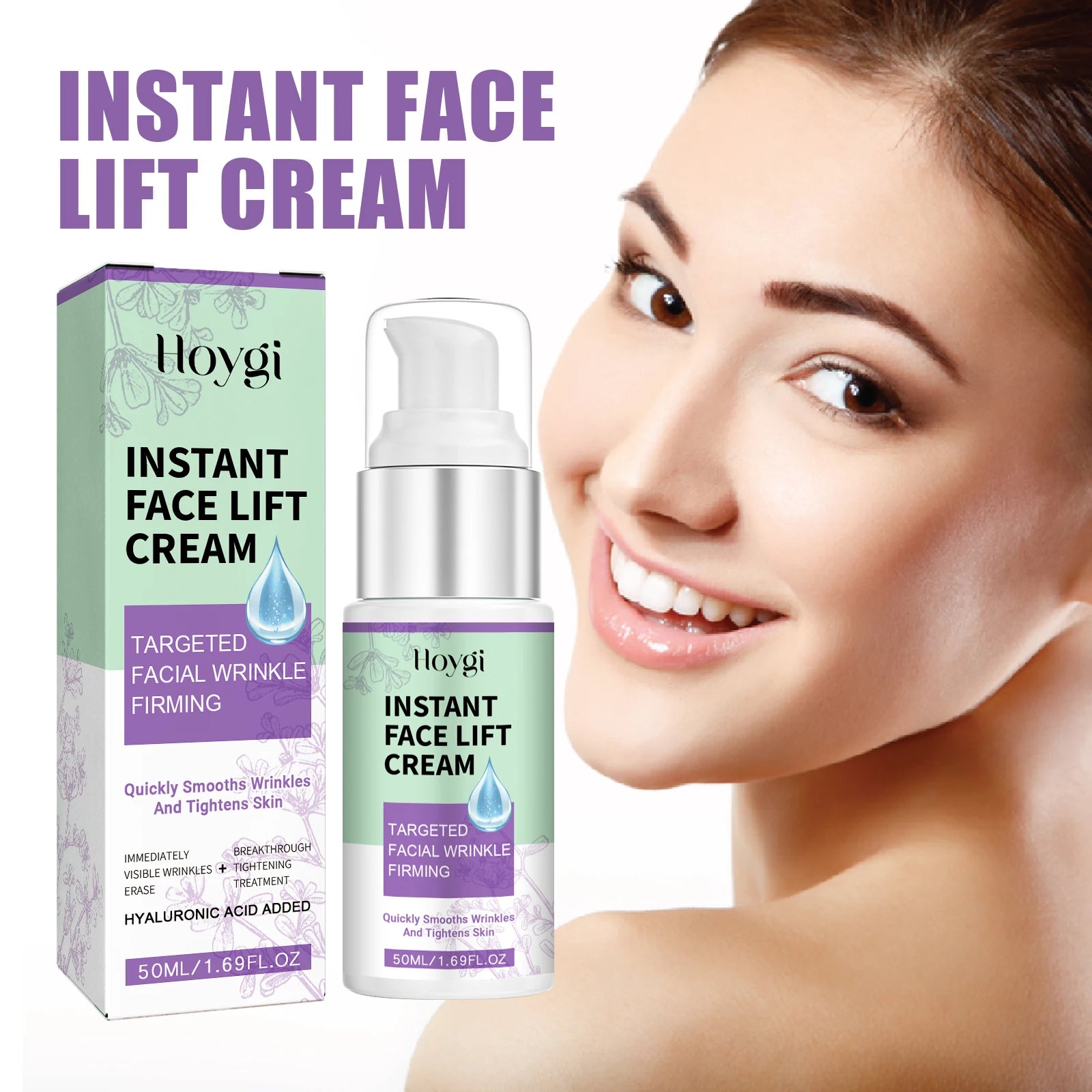 Instant Face Lift Cream Smoothing Hydrating & Firming Fade Fine Lines Lightening Melanin Pigmentation Brightening Face Cream Qme