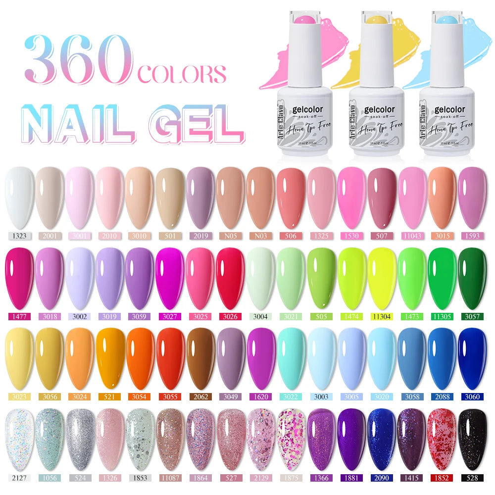 Arte Clavo Colourful Gel Nail Polish Art Varnishes Macaron Semi Qme
