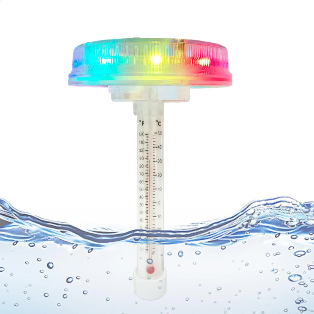 Pool Temperature Meter Shatter Resistant Solar-Powered Water Monitor Pool Temperature Temperature Meter Floating With Colorful Qme