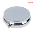 Small Metal Silver Tablet Pill Box Container Medicine Case Portable Qme Round